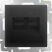 Розетка двойная Ethernet Werkel W1182208 черный матовый (WL08-RJ45+RJ45)