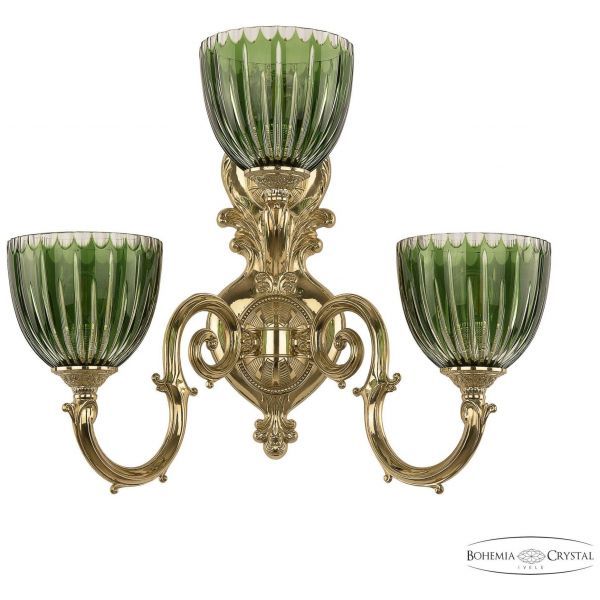 Бра бронзовые 7203B16P/2+1/210 G P1 U Clear-Green/H-1k Bohemia Ivele Crystal