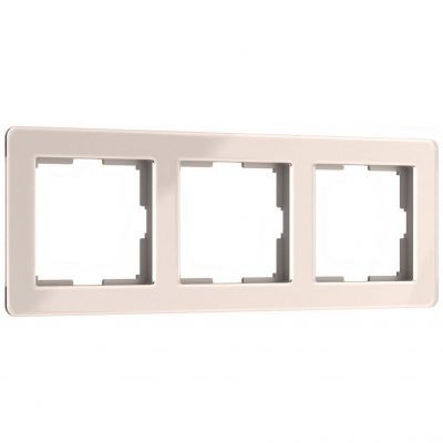 Рамка на 3 поста Acrylic айвори Werkel W0032743