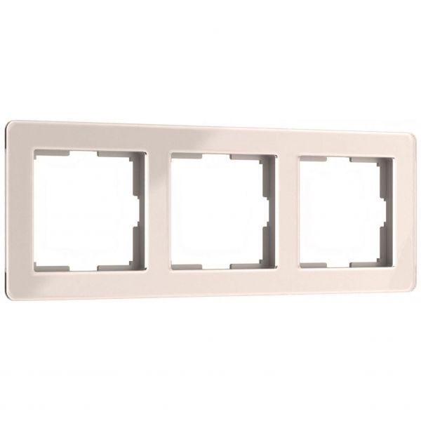 Рамка на 3 поста Acrylic айвори Werkel W0032743