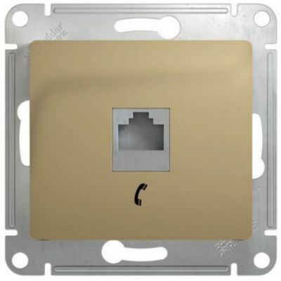 Розетка телефонная RJ11 SE Glossa Титан GSL000481T