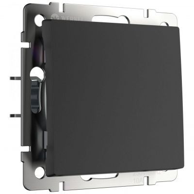 Перекрестный переключатель одноклавишный Werkel W1113008 черный матовый (WL08-SW-1G-C)