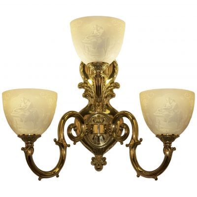 Бра бронзовые 7203B16P/2+1/210 G P1 U Pair Bohemia Ivele Crystal