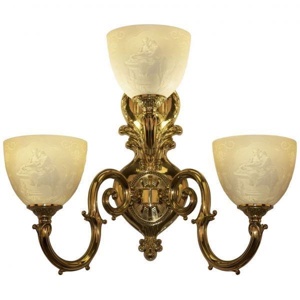 Бра бронзовые 7203B16P/2+1/210 G P1 U Pair Bohemia Ivele Crystal