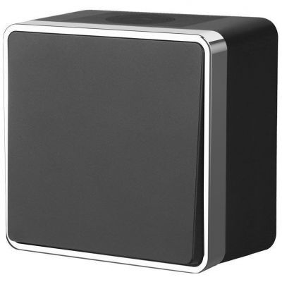 Выключатель одноклавишный влагозащищенный Gallant Werkel W5010235 черный с серебром (WL15-01-02)