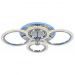 Потолочный светодиодный светильник 8003/4 CHR 76W+8W RGB Profit Light