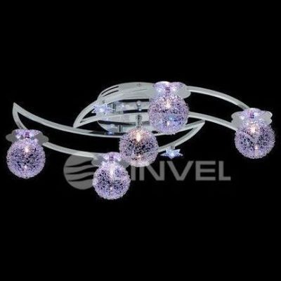 Люстра LV 8527/5 Хром/LED синий+белый