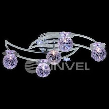Люстра LV 8527/5 Хром/LED синий+белый
