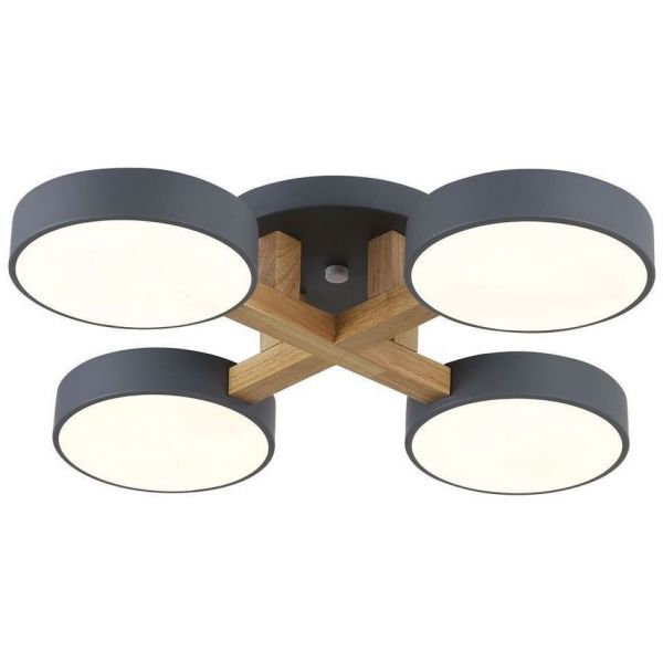 Светильник потолочный Linvel MS 1123/4 Туид 96W Серый 3000-6000К 5760Lm D585 H120