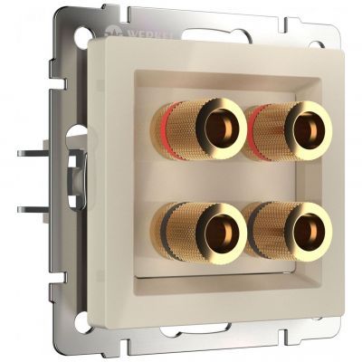 Акустическая розетка Werkel W1185003 слоновая кость (WL03-AUDIOx4 ivory)