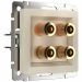 Акустическая розетка Werkel W1185003 слоновая кость (WL03-AUDIOx4 ivory)