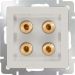 Акустическая розетка Werkel W1185003 слоновая кость (WL03-AUDIOx4 ivory)