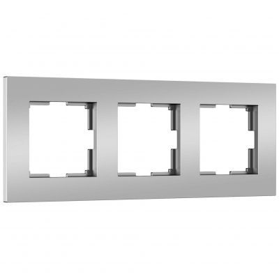 W0032965/ Рамка на 3 поста Slab (серебро матовый) W0032965 Werkel
