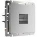 Розетка компьютерная Werkel RJ-45 W1181009 серебро рифленый (WL09-RJ-45)