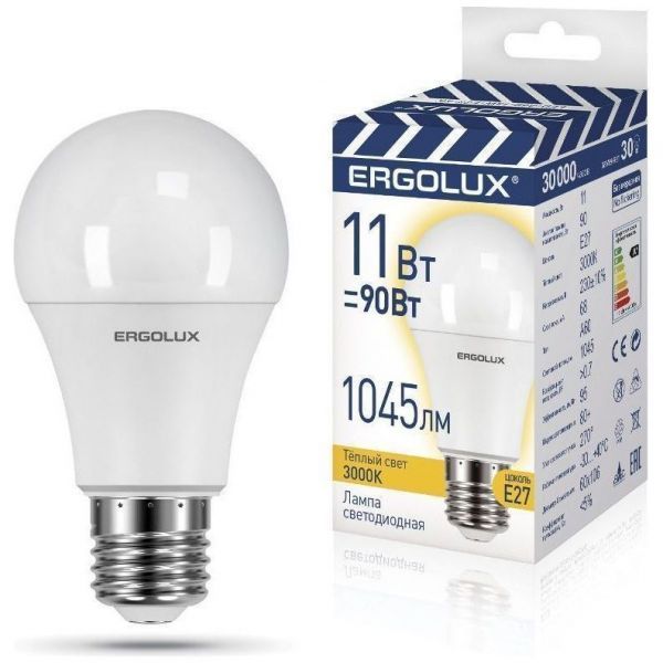 Светодиодная лампа Ergolux LED-A60-11W-E27-3K Promo