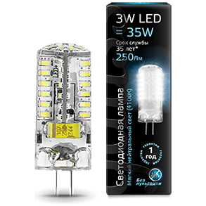 Лампа Gauss 107707203 LED G4 3W 4100K