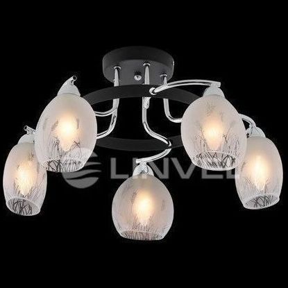 Люстра Linvel LV 8613/5 Шам хром/черный E14