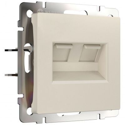Розетка двойная Ethernet RJ-45 (айвори матовый) W1181162 Werkel