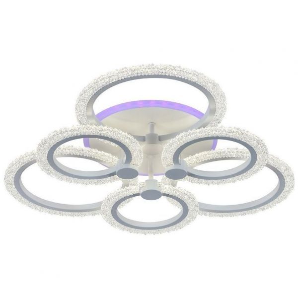Потолочный светодиодный светильник 8003/6 WHT А 108W+8W RGB Profit Light