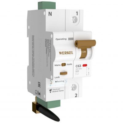 Умный автоматический выключатель 1 P 63 A C 6 kA W1001P6301 Werkel