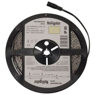 Лента Navigator 71 438 NLS-3528Y60-4.8-IP20-12V-Pro R5