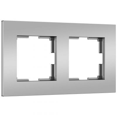 Рамка на 2 поста Slab (серебро матовый) W0022965 Werkel