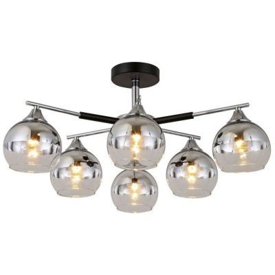 Светильник потолочный Linvel LV 9392/6 Тей Черный/хром Е27 60W D640 H280мм