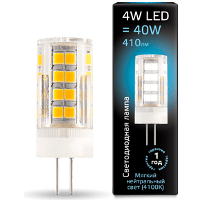 Лампа Gauss 107307204 LED G4 4W 4100K керамика