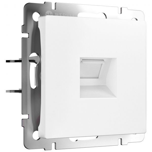 Розетка Ethernet RJ-45 cat. 6A экранированная (белый матовый) W5120001 Werkel