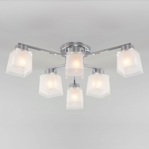 Потолочная люстра Eurosvet 30162/6 хром Delfi