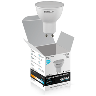 Лампа Gauss 13626 LED Elementary MR16 GU10 5.5W 4100К