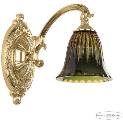 Бра бронзовые 7209B10/1/175 G P2 D Amber-Green/H-1k Bohemia Ivele Crystal