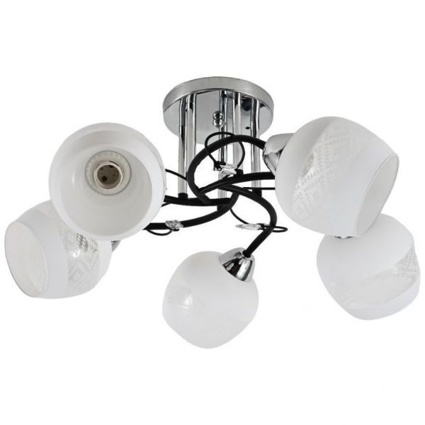Люстра 12270/5CR+BK WT+CL ЭкономСвет