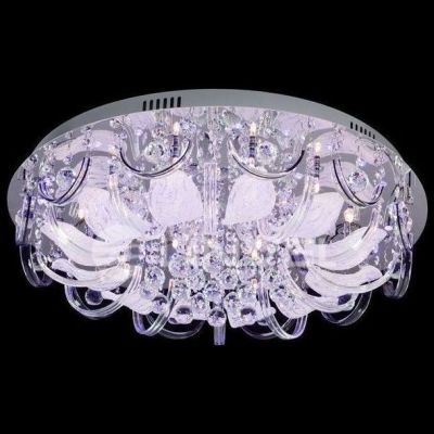 Люстра LV 8185/15 CH G4 12V*20W /LED фиолетовая