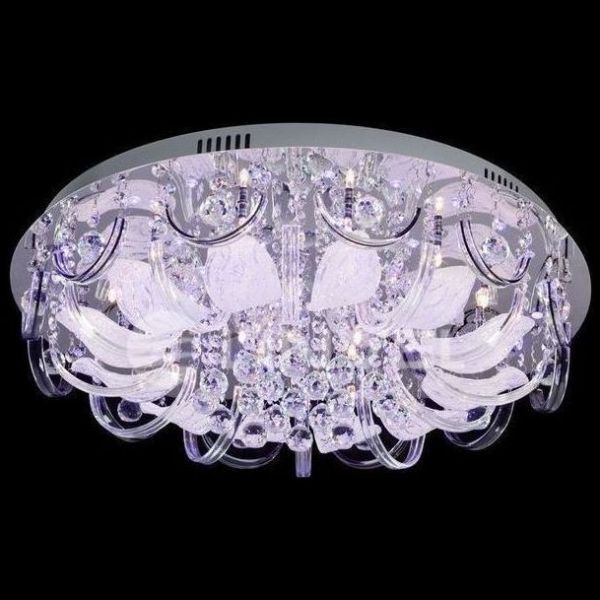 Люстра LV 8185/15 CH G4 12V*20W /LED фиолетовая