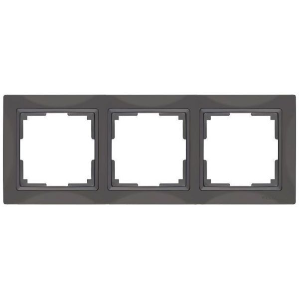 Рамка 3-местная Werkel W0032007 серо-коричневый (WL03-Frame-03)
