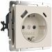 Розетка с заземлением, шторками и USB тип A+C (айвори матовый) W1171762 Werkel