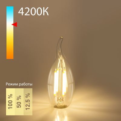 Филаментная светодиодная лампа Dimmable Свеча на ветру CW35 5W 4200K E14 Elektrostandard BLE1424