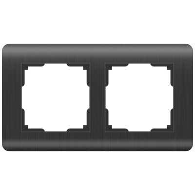 Рамка из пластика на 2 поста Werkel W0022104 графит (WL12-Frame-02)
