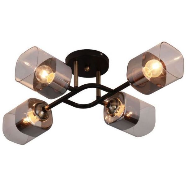 Светильник потолочный Linvel LV 9438/4 Нида Черный/бронза Е27 60W 560х430х160мм