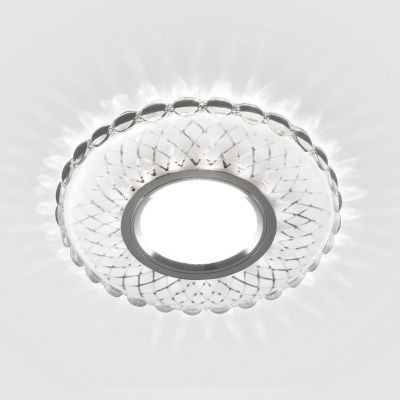 Встраиваемый точечный светильник с LED подсветкой Elektrostandard 2244 MR16 SL/WH зеркальный/белый