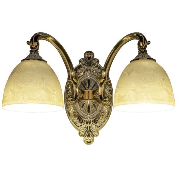 Бра бронзовые 7209B10/2/175 GW P1 D Rose Bohemia Ivele Crystal