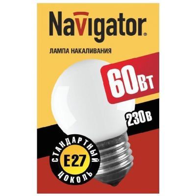 Navigator P45 E27 60W шар NI-C-60-230-E27-FR матовая