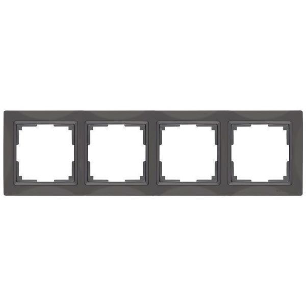 Рамка 4-местная Werkel W0042007 серо-коричневый (WL03-Frame-04)