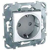 Розетка SE Unica Беж с з/к шторки б/зажим клеммы MGU5.057.25ZD
