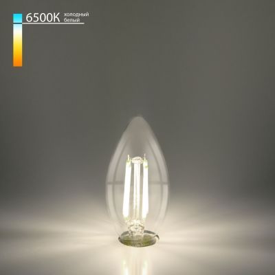 Филаментная светодиодная лампа Свеча 9W 6500K E14 (CW35 прозрачный) Elektrostandard BLE1440