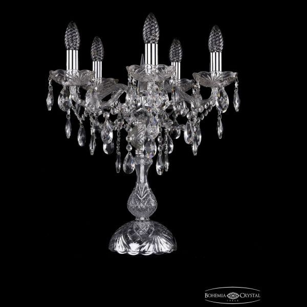 Настольная лампа Bohemia Ivele Crystal 1415L/5/141-47/Ni