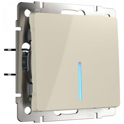 Выключатель 1-клавишный с подсветкой Werkel W1110103 слоновая кость (WL03-SW-1G-LED-ivory)