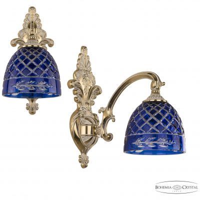Бра бронзовые 7209B14/1/175 GW P1 D Clear-Blue/H-1j Bohemia Ivele Crystal