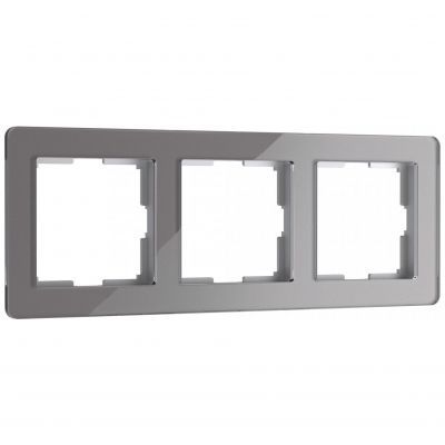 Рамка на 3 поста Acrylic графит Werkel W0032704